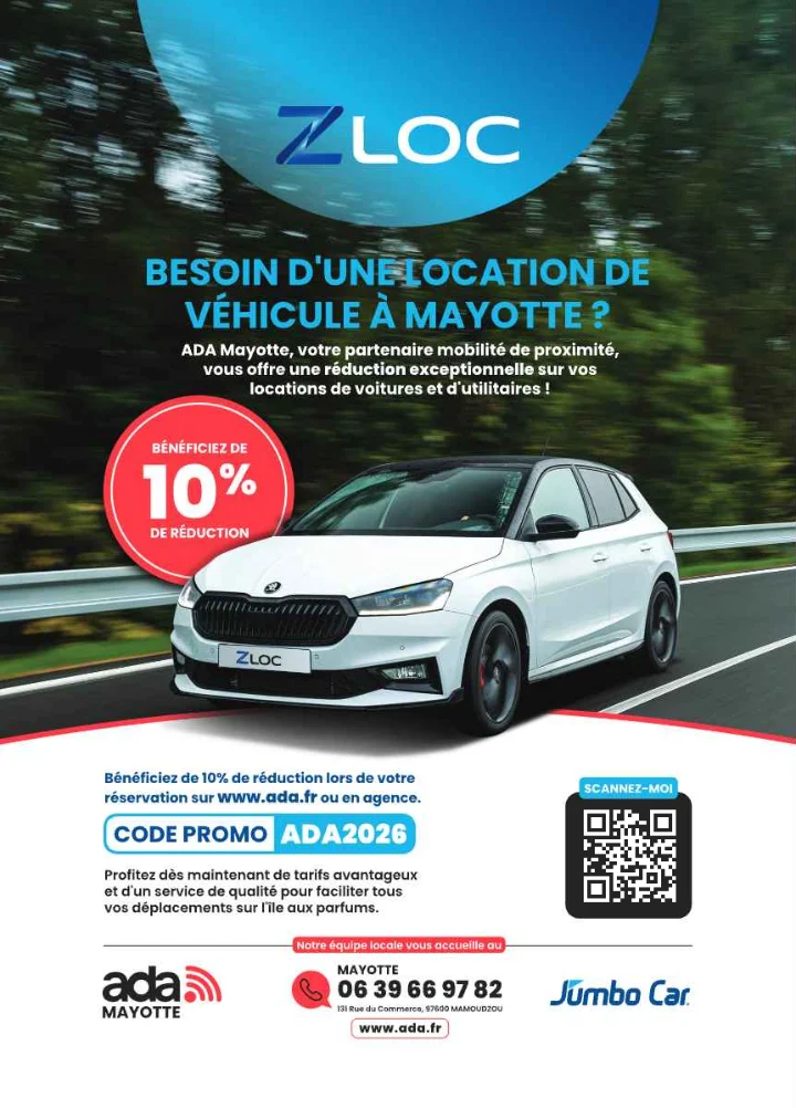 Campagne ADA Mayotte novembre et décembre : 10 % de réduction avec le code ADA2026